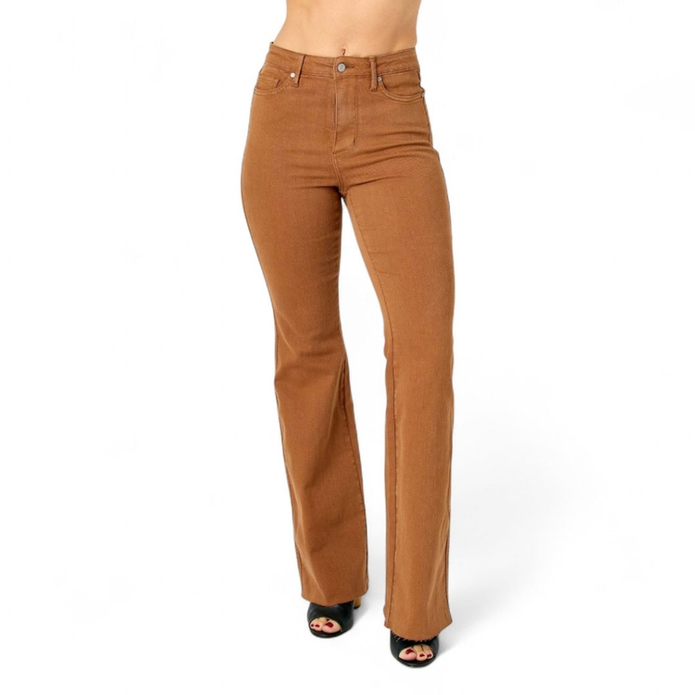 Judy Blue Women's Wide Leg Jeans in Tan